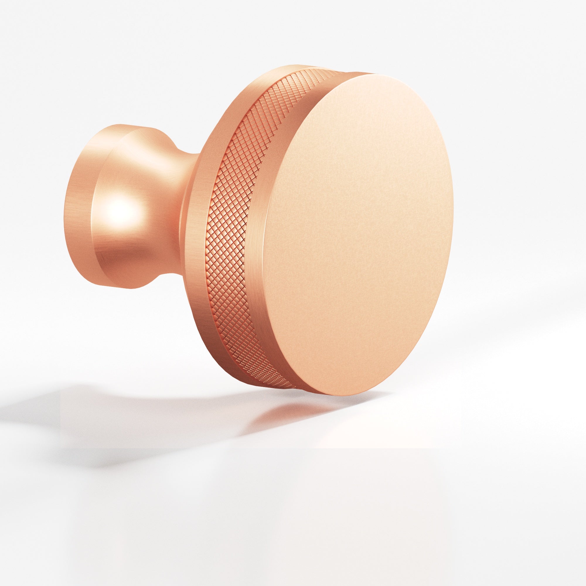 Colonial Bronze Series 588 1.5" Round Diamond-Knurled Sandwich Cabinet Knob Back-To-Back Shower Kit Matte Satin Copper / 1.5"