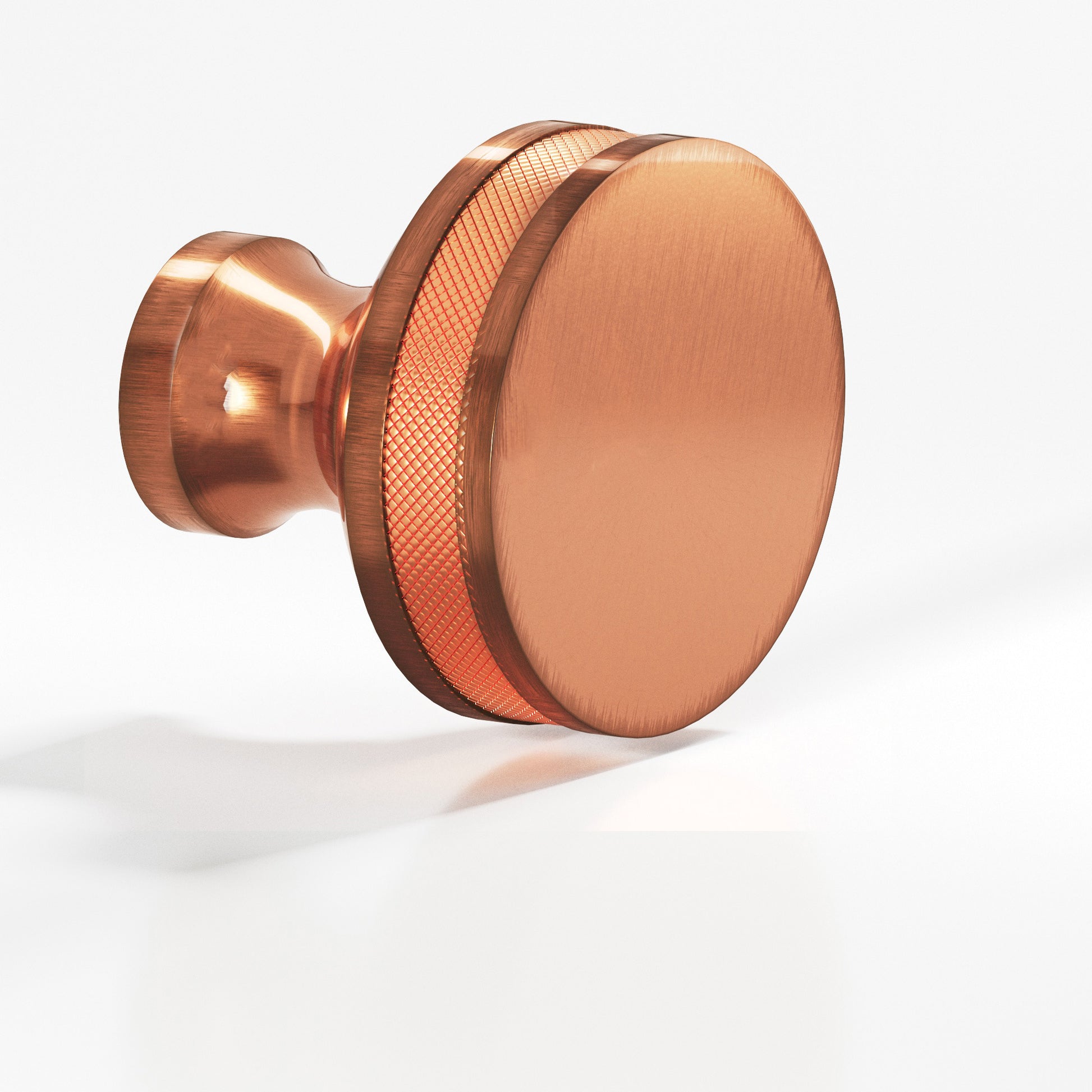 Colonial Bronze Series 586 1" Round Diamond-Knurled Sandwich Cabinet Knob Antique Copper / 1"