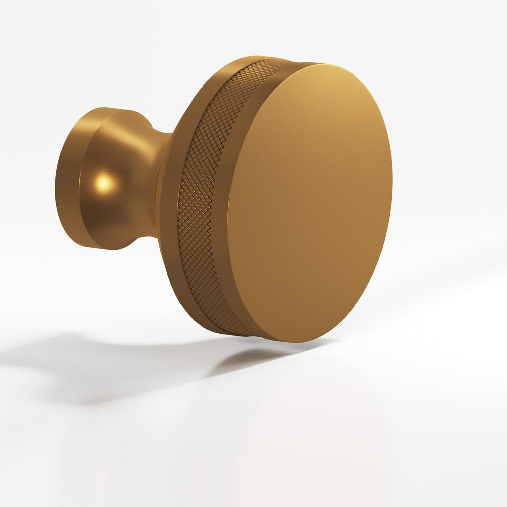 Colonial Bronze Series 586 1" Round Diamond-Knurled Sandwich Cabinet Knob Matte Light Statuary Bronze / 1"