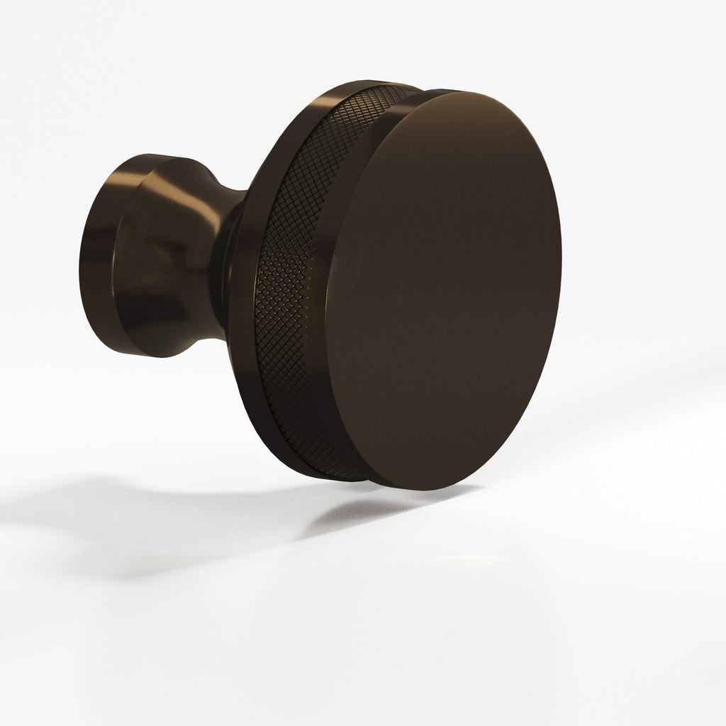 Colonial Bronze Series 586 1" Round Diamond-Knurled Sandwich Cabinet Knob Oil Rubbed Bronze / 1"