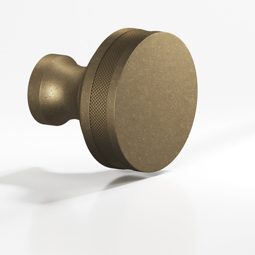 Colonial Bronze Series 586 1" Round Diamond-Knurled Sandwich Cabinet Knob Distressed Oil Rubbed Bronze / 1"