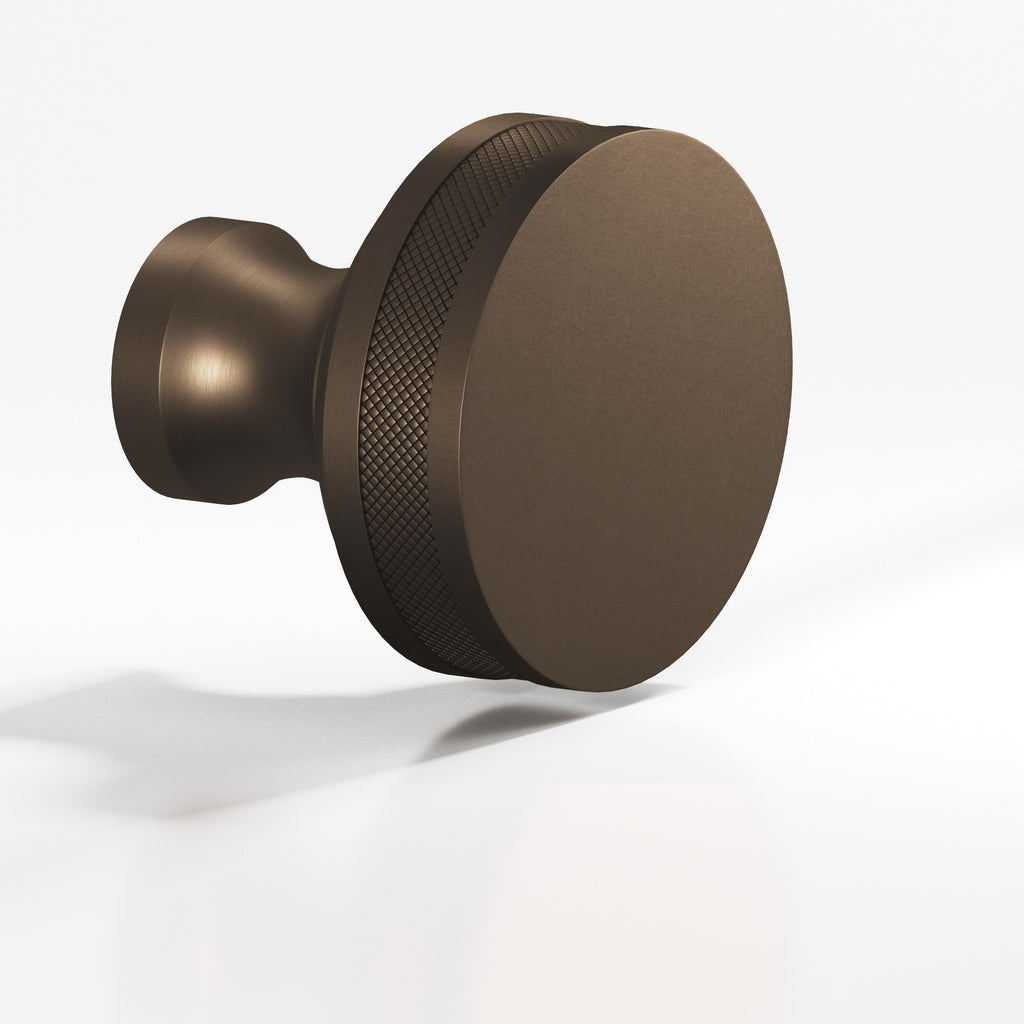 Colonial Bronze Series 586 1" Round Diamond-Knurled Sandwich Cabinet Knob Heritage Bronze / 1"