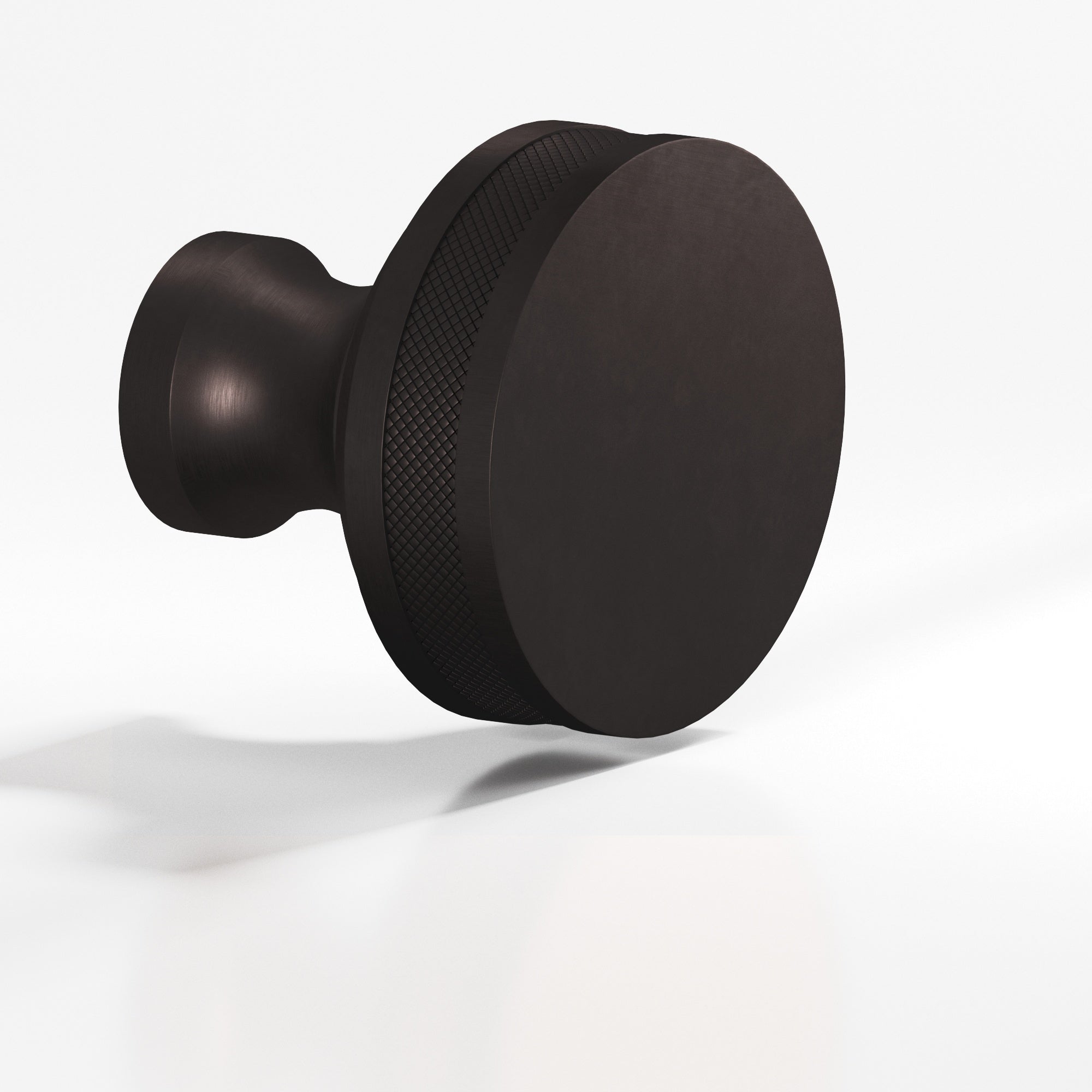 Colonial Bronze Series 586 1" Round Diamond-Knurled Sandwich Cabinet Knob Matte Dark Statuary Bronze / 1"