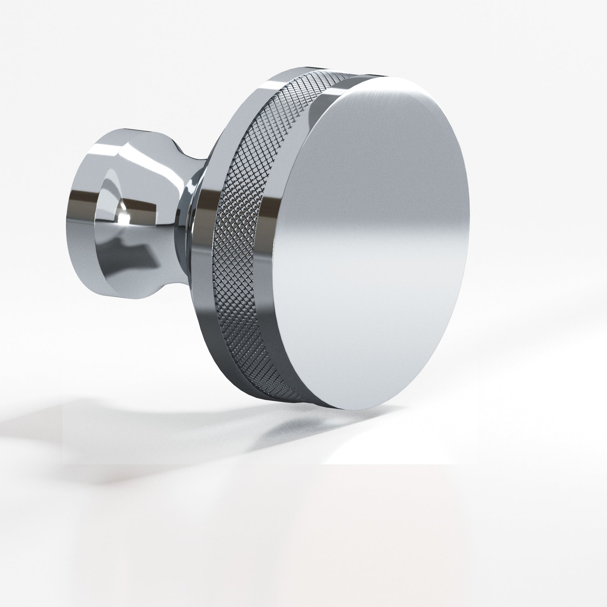 Colonial Bronze Series 587 1.25" Round Diamond-Knurled Sandwich Cabinet Knob Back-To-Back Shower Kit Polished Chrome / 1.25"