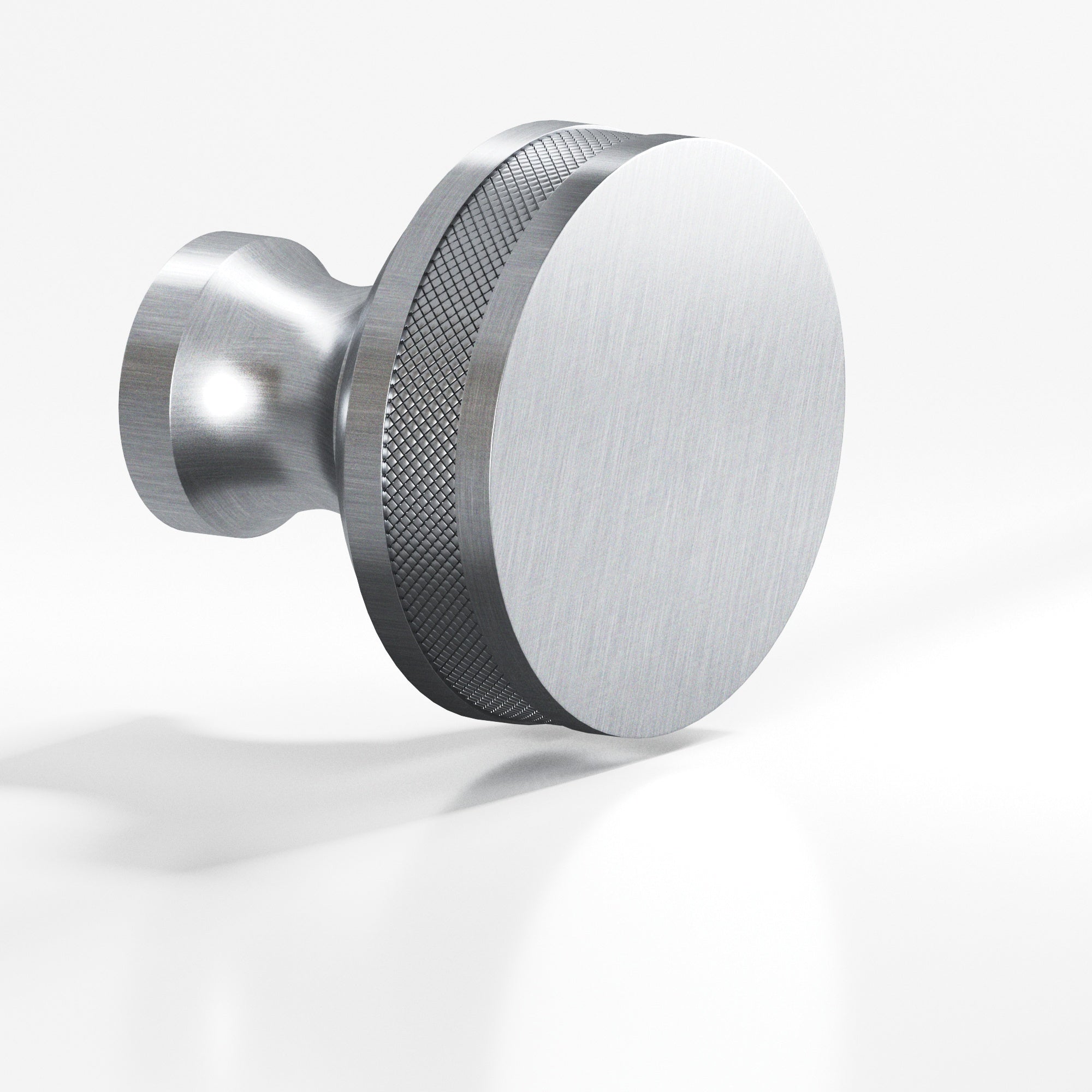 Colonial Bronze Series 586 1" Round Diamond-Knurled Sandwich Cabinet Knob Satin Chrome / 1"