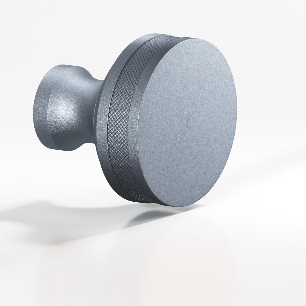Colonial Bronze Series 586 1" Round Diamond-Knurled Sandwich Cabinet Knob Frost Chrome™ / 1"