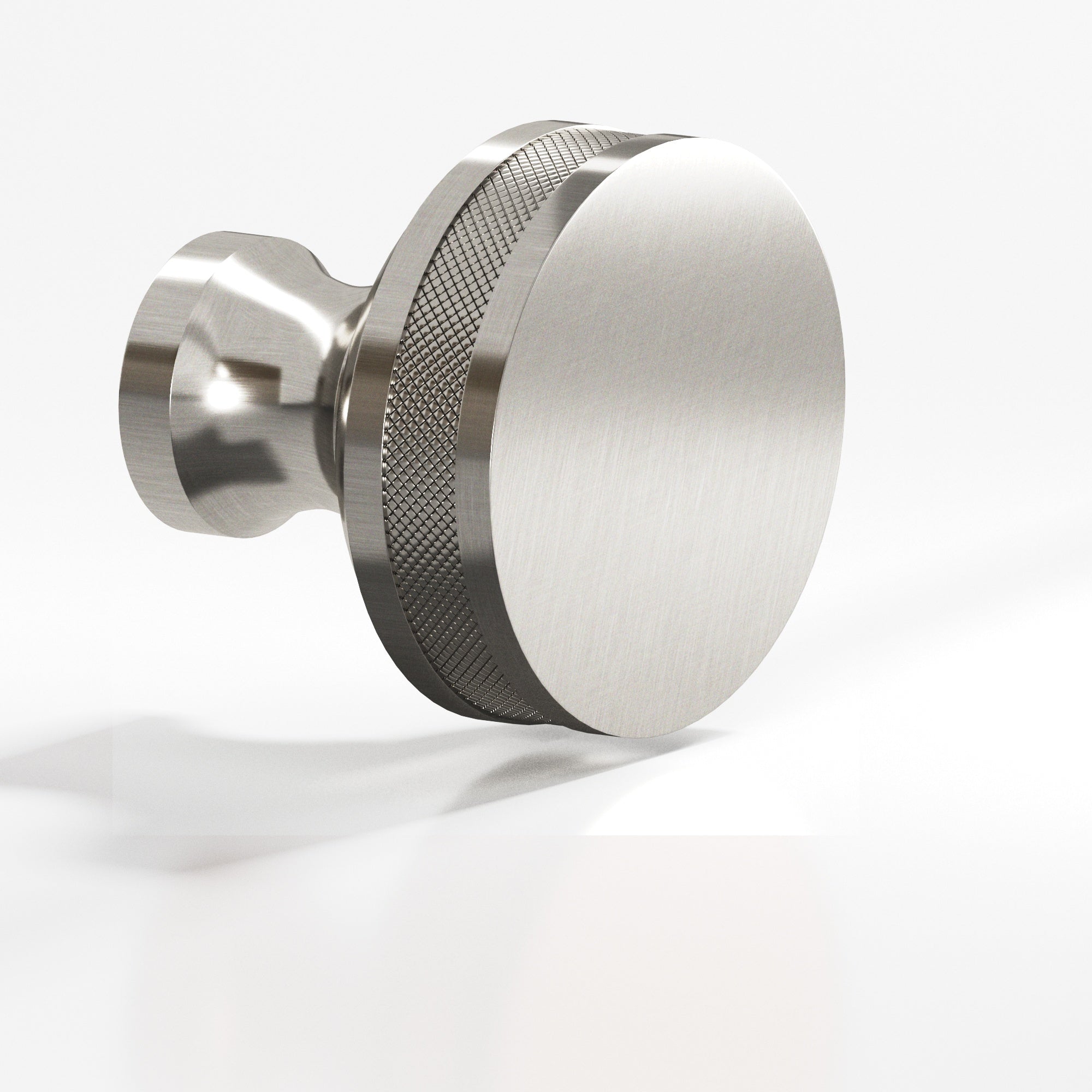 Colonial Bronze Series 588 1.5" Round Diamond-Knurled Sandwich Cabinet Knob Back-To-Back Shower Kit Satin Nickel / 1.5"