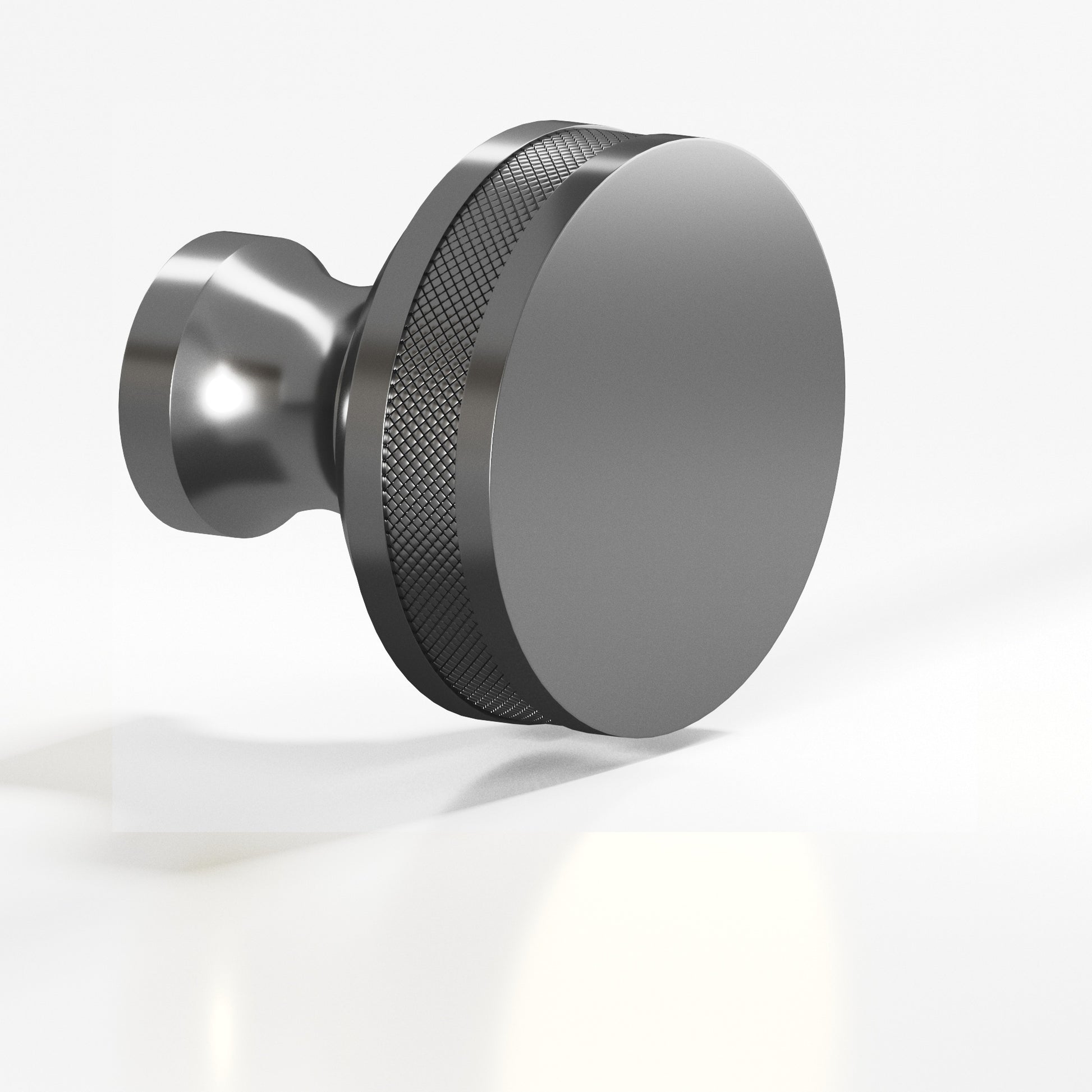 Colonial Bronze Series 587 1.25" Round Diamond-Knurled Sandwich Cabinet Knob Back-To-Back Shower Kit Graphite / 1.25"