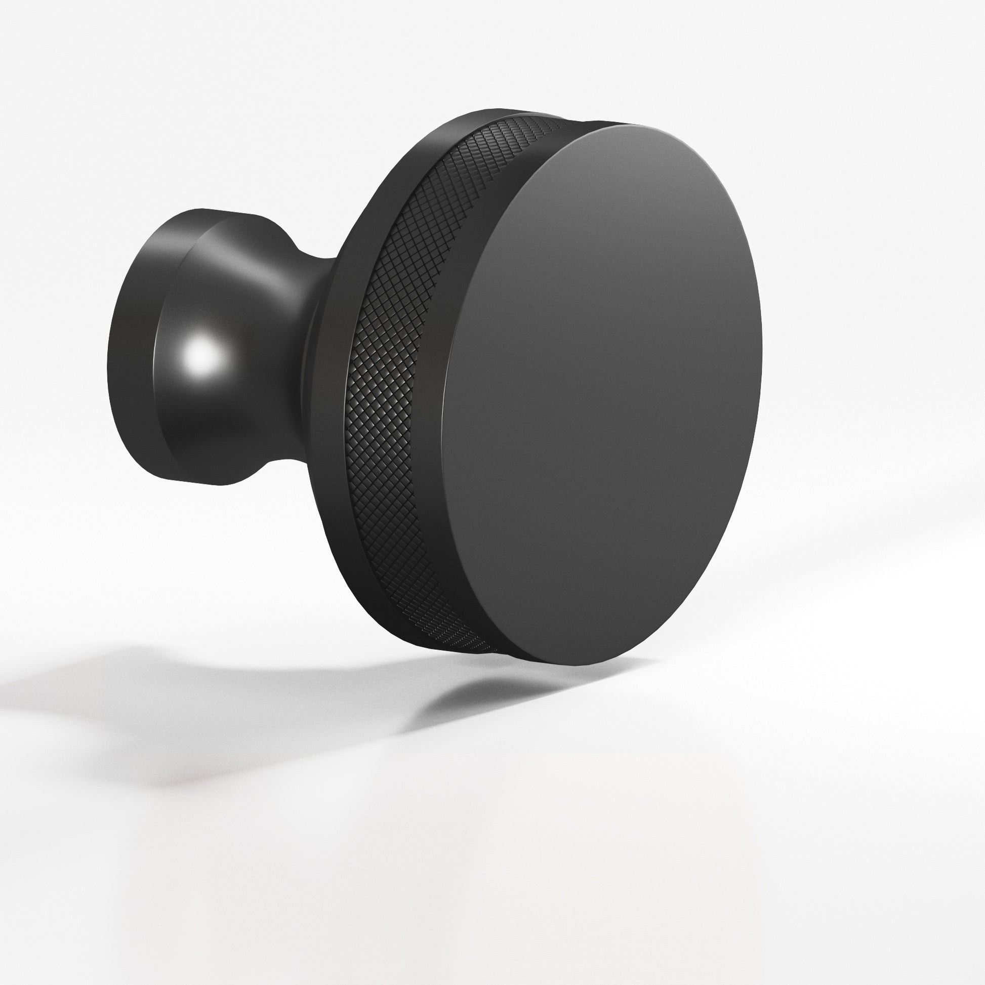 Colonial Bronze Series 586 1" Round Diamond-Knurled Sandwich Cabinet Knob Matte Graphite / 1"