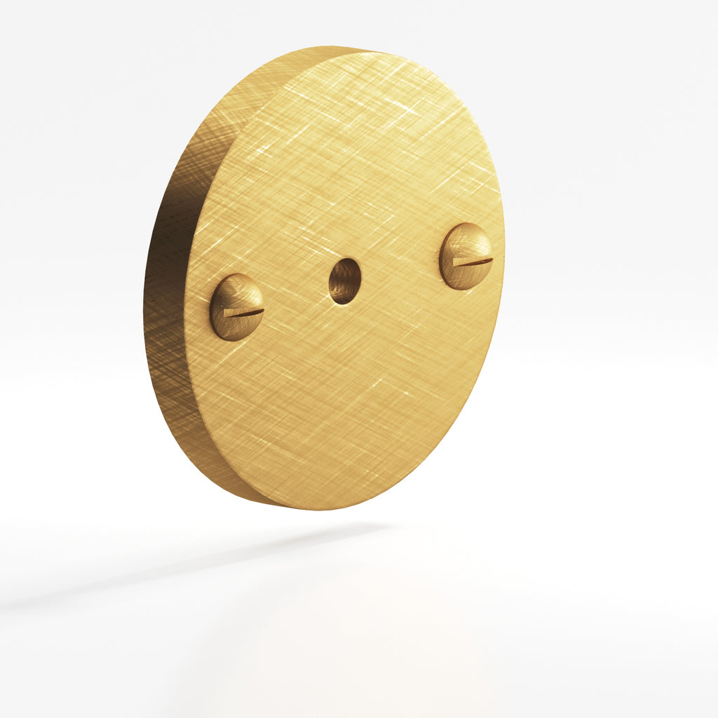 Colonial Bronze Series 592 1.75" Round Backplate With Exposed Finished Screws Weathered Brass / 1.75"