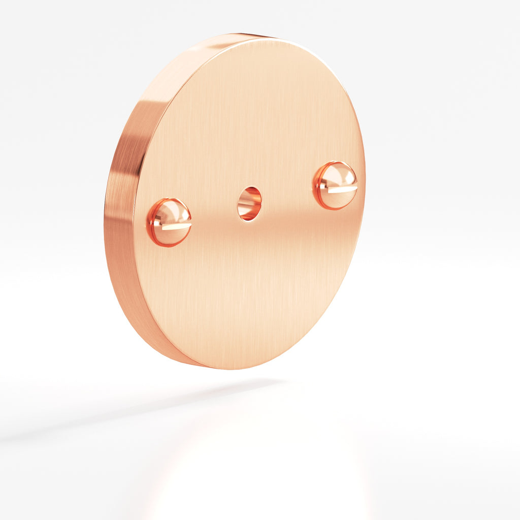 Colonial Bronze Series 592 1.75" Round Backplate With Exposed Finished Screws Satin Copper / 1.75"