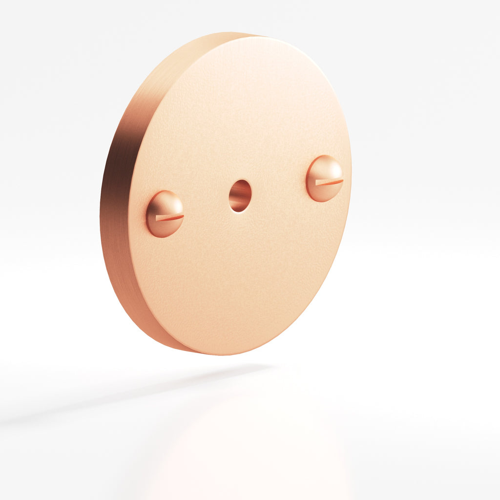 Colonial Bronze Series 592 1.75" Round Backplate With Exposed Finished Screws Matte Satin Copper / 1.75"