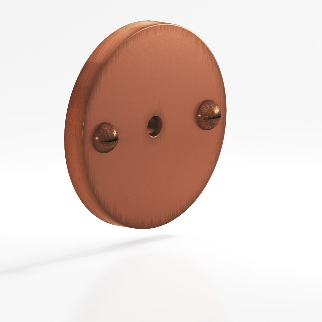 Colonial Bronze Series 592 1.75" Round Backplate With Exposed Finished Screws Matte Antique Copper / 1.75"