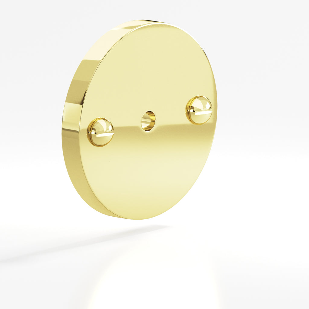 Colonial Bronze Series 592 1.75" Round Backplate With Exposed Finished Screws Polished Brass / 1.75"