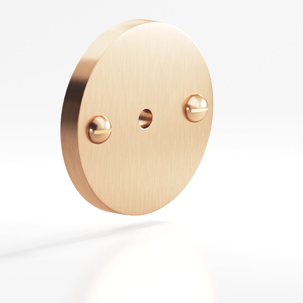 Colonial Bronze Series 592 1.75" Round Backplate With Exposed Finished Screws Satin Bronze / 1.75"