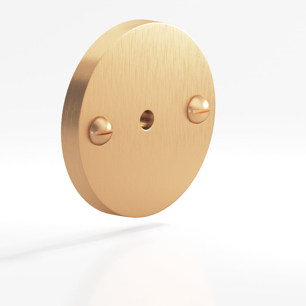 Colonial Bronze Series 592 1.75" Round Backplate With Exposed Finished Screws Matte Satin Bronze / 1.75"