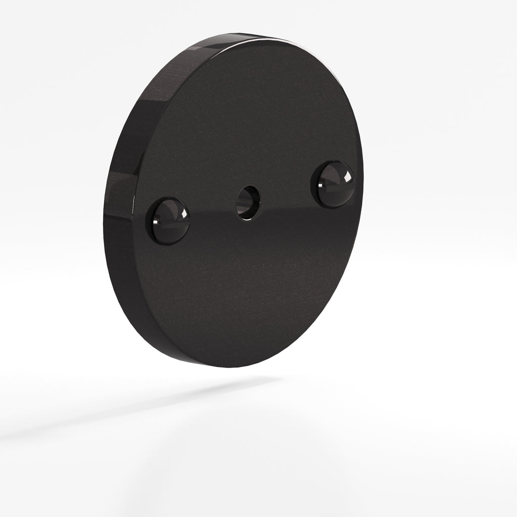 Colonial Bronze Series 592 1.75" Round Backplate With Exposed Finished Screws Satin Black / 1.75"