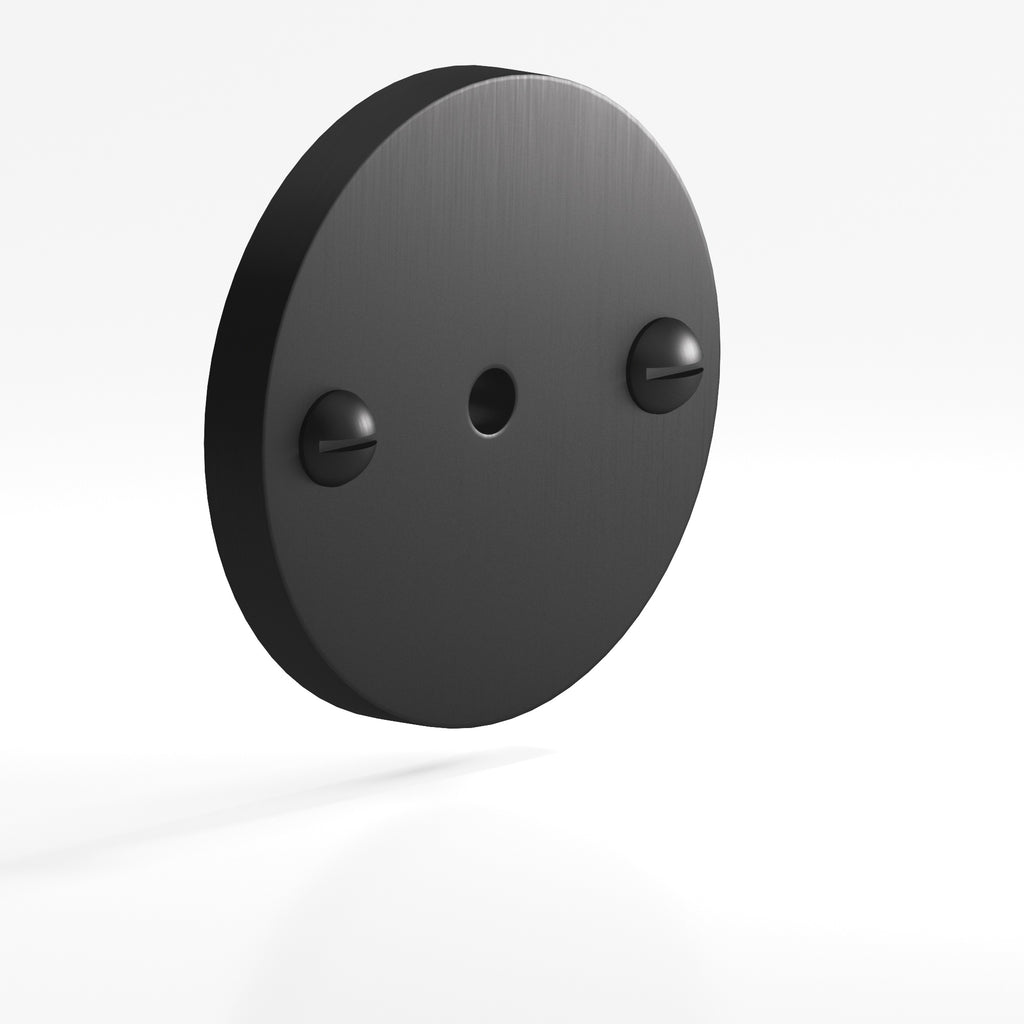 Colonial Bronze Series 592 1.75" Round Backplate With Exposed Finished Screws Matte Satin Black / 1.75"