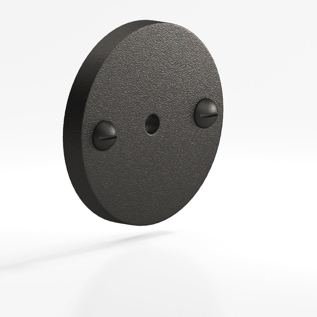 Colonial Bronze Series 592 1.75" Round Backplate With Exposed Finished Screws Frost Black™ / 1.75"