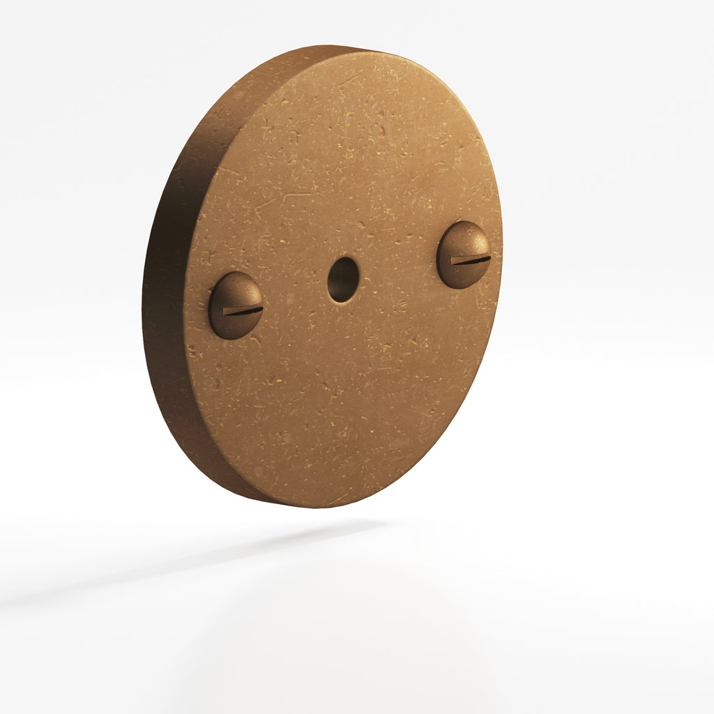 Colonial Bronze Series 592 1.75" Round Backplate With Exposed Finished Screws Distressed Light Statuary Bronze / 1.75"