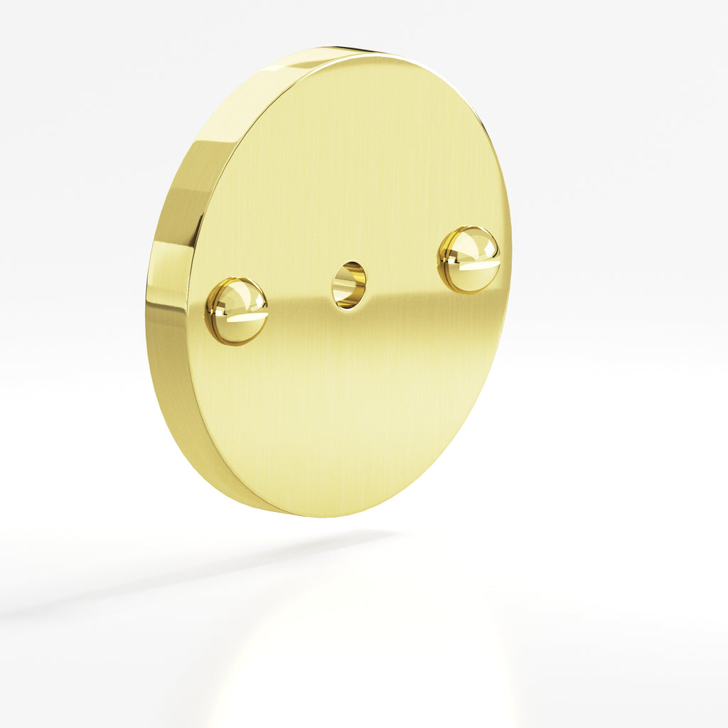 Colonial Bronze Series 592 1.75" Round Backplate With Exposed Finished Screws Unlacquered Polished Brass / 1.75"