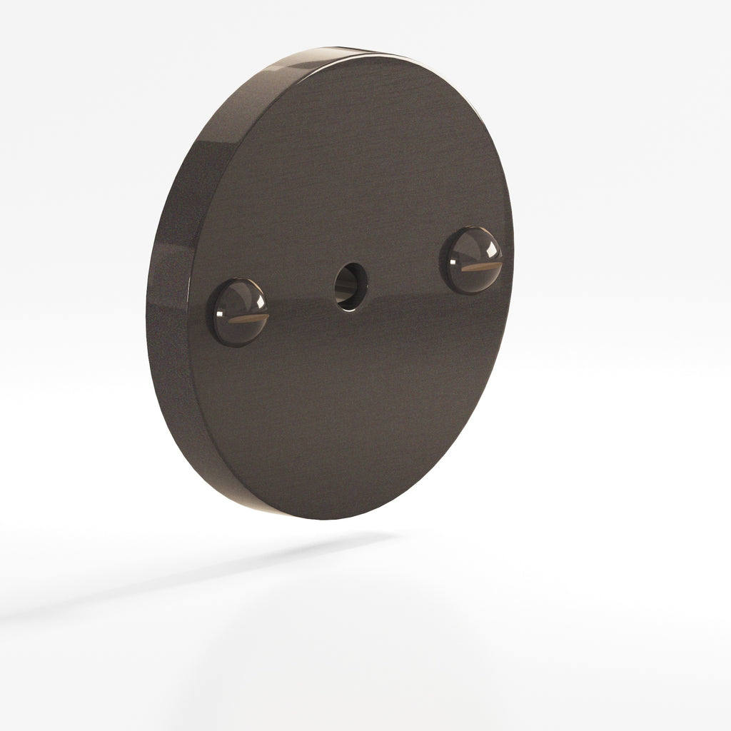 Colonial Bronze Series 592 1.75" Round Backplate With Exposed Finished Screws Dark Statuary Bronze / 1.75"