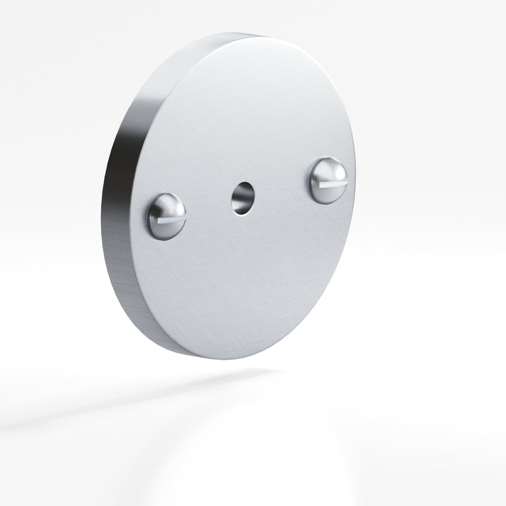 Colonial Bronze Series 592 1.75" Round Backplate With Exposed Finished Screws Satin Chrome / 1.75"