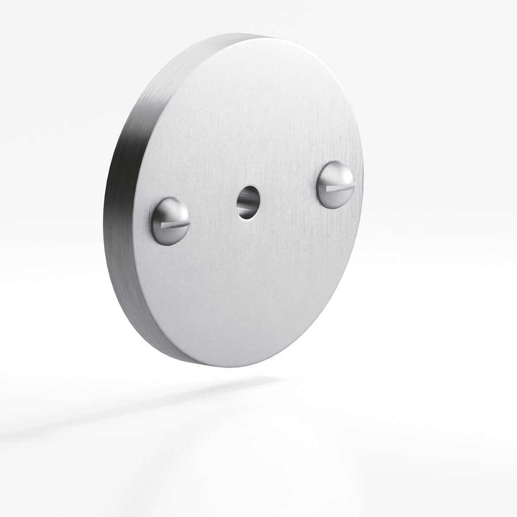 Colonial Bronze Series 592 1.75" Round Backplate With Exposed Finished Screws Matte Satin Chrome / 1.75"
