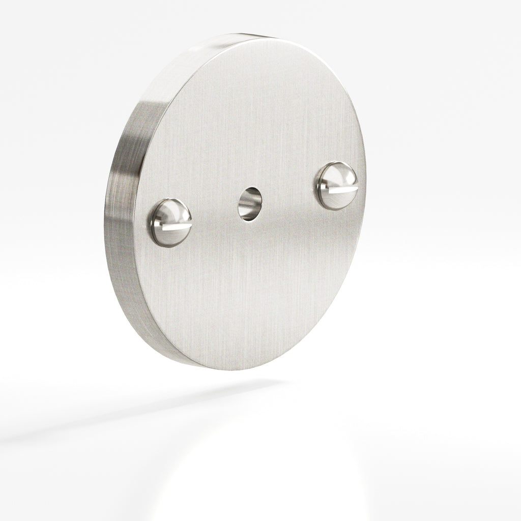 Colonial Bronze Series 592 1.75" Round Backplate With Exposed Finished Screws Satin Nickel / 1.75"