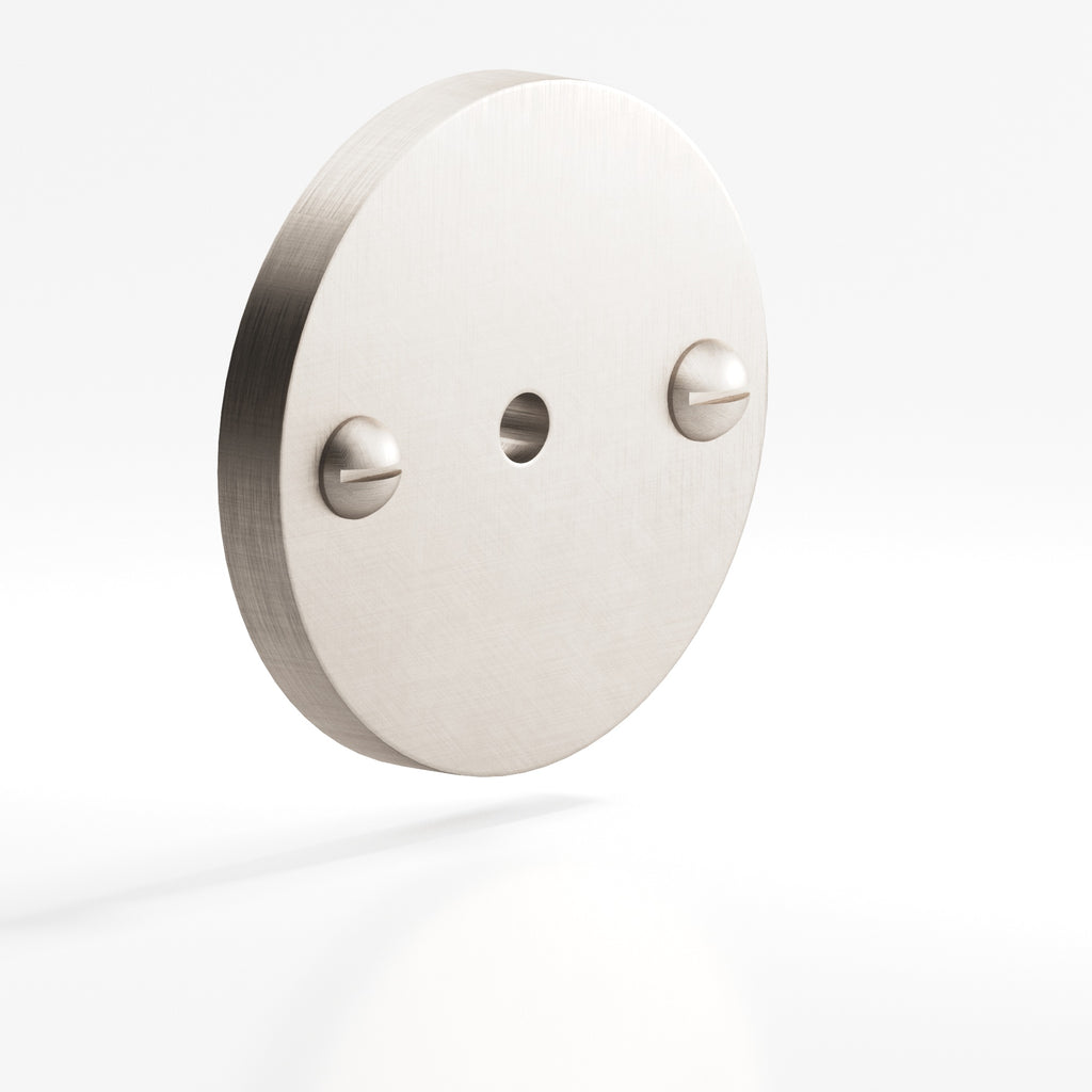 Colonial Bronze Series 592 1.75" Round Backplate With Exposed Finished Screws Matte Satin Nickel / 1.75"