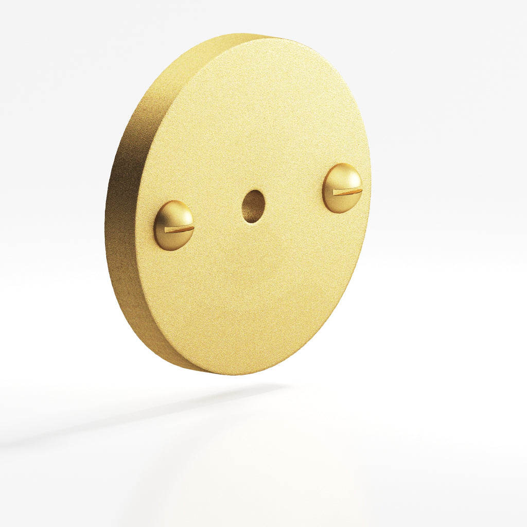 Colonial Bronze Series 592 1.75" Round Backplate With Exposed Finished Screws Frost Brass™ / 1.75"