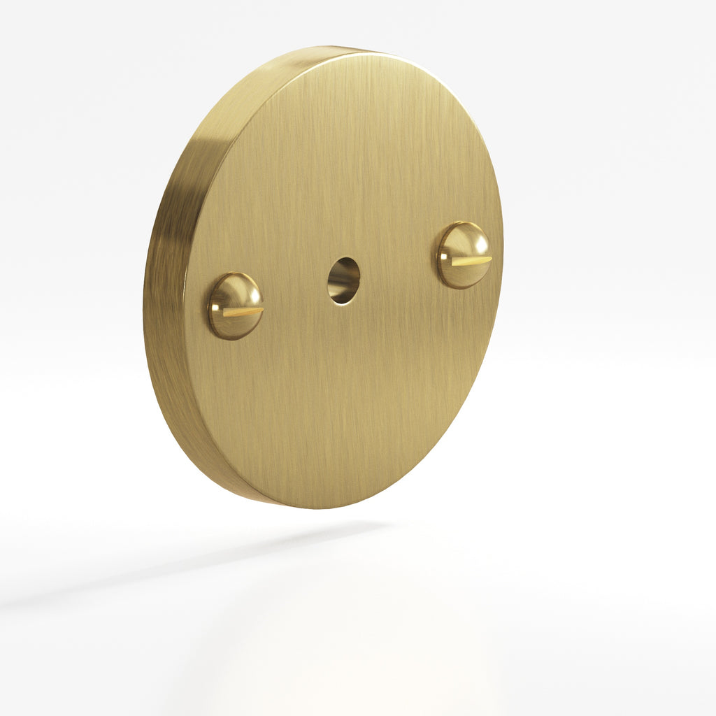 Colonial Bronze Series 592 1.75" Round Backplate With Exposed Finished Screws Antique Brass / 1.75"