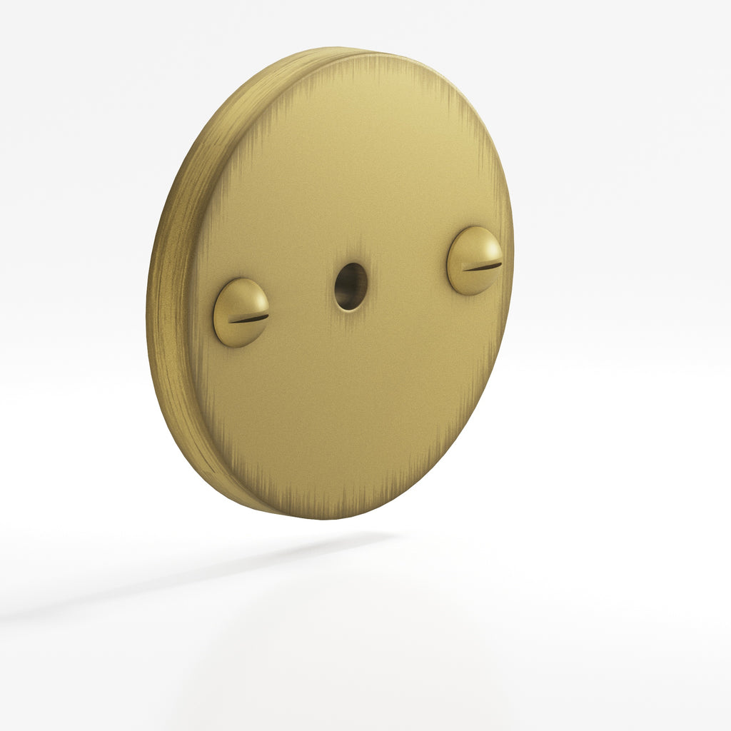 Colonial Bronze Series 592 1.75" Round Backplate With Exposed Finished Screws Matte Antique Satin Brass / 1.75"