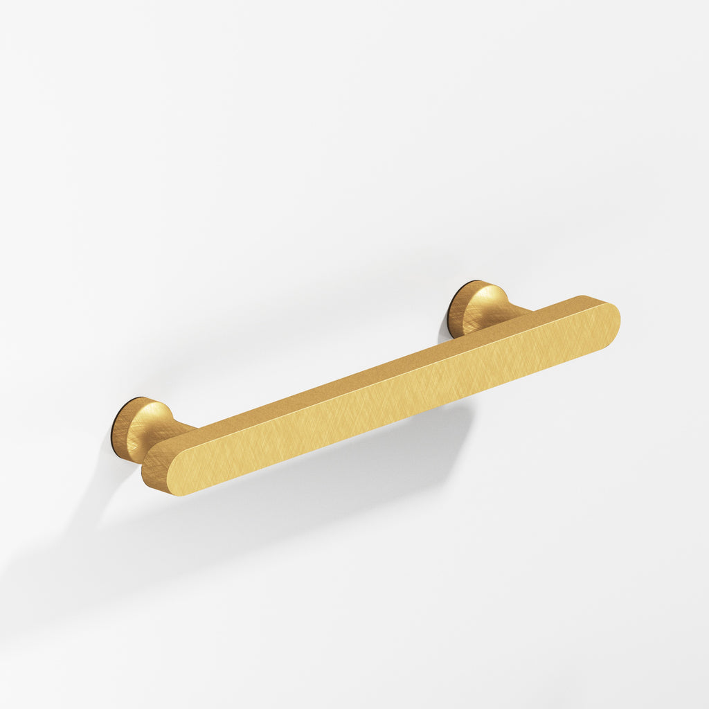 Colonial Bronze Series 612 4" Rectangular Cabinet Pull With Flared Posts And Rounded Ends Weathered Brass / 4"