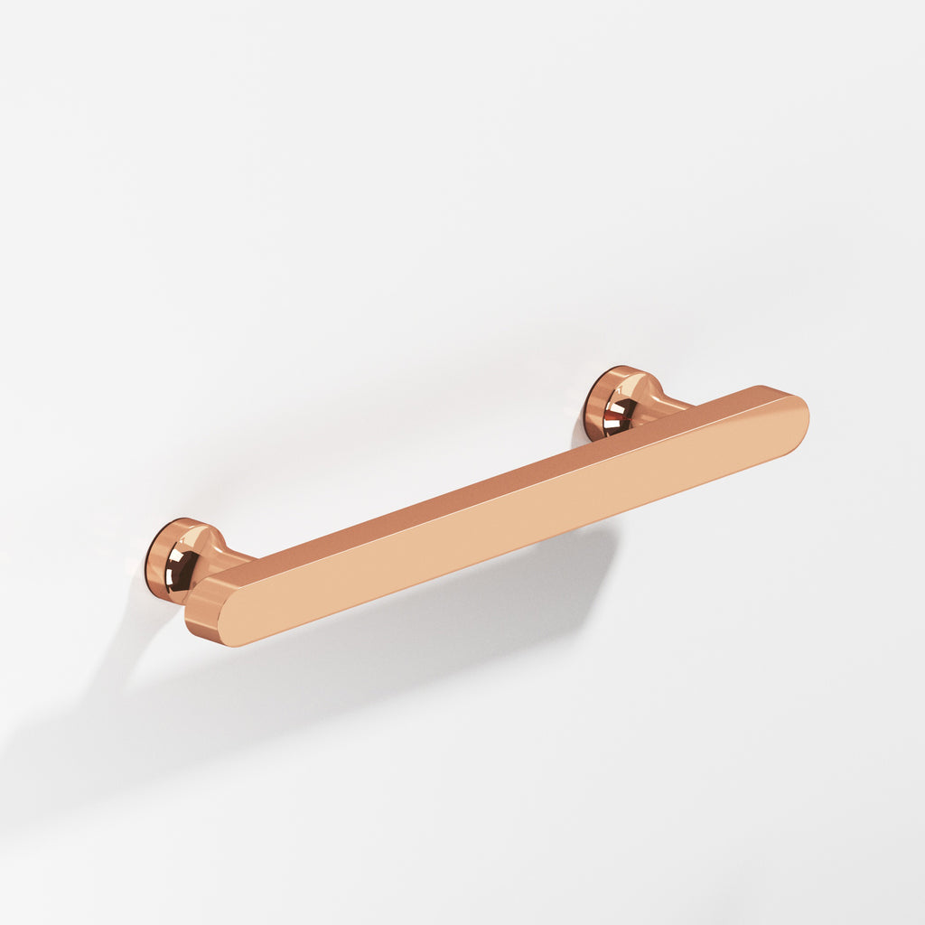 Colonial Bronze Series 612 4" Rectangular Cabinet Pull With Flared Posts And Rounded Ends Polished Copper / 4"