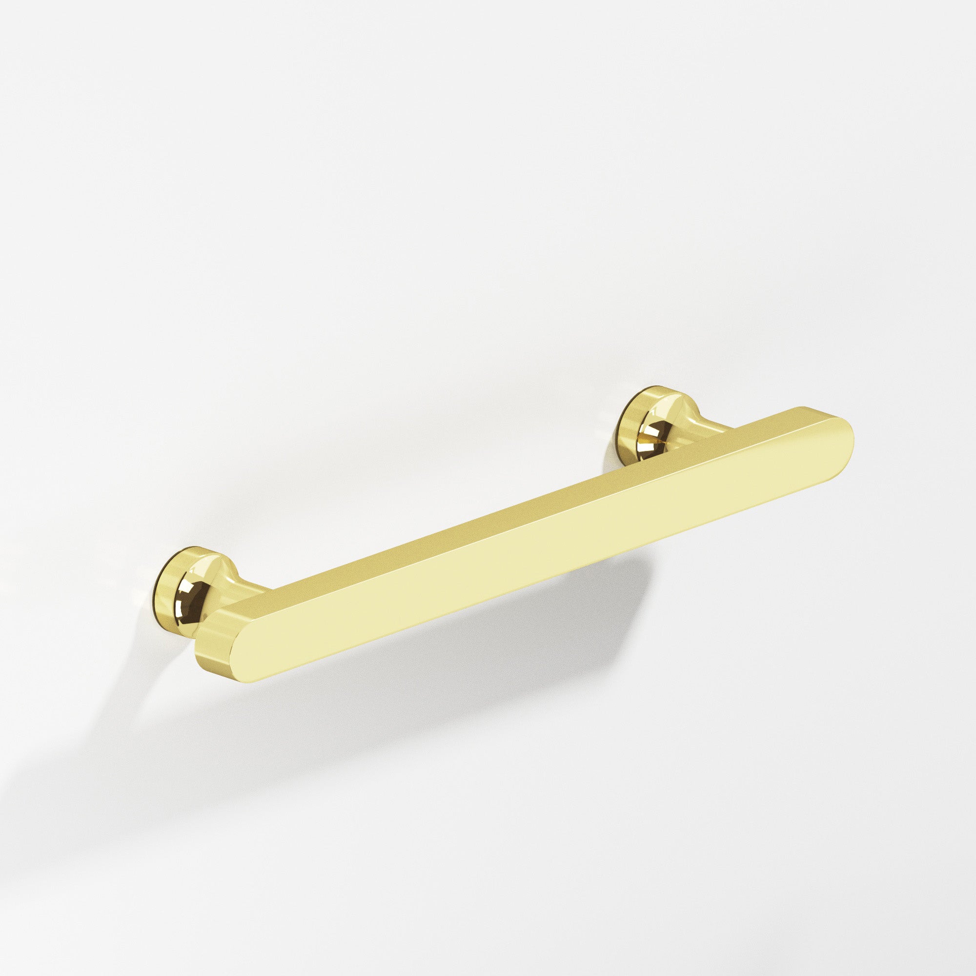 Colonial Bronze Series 612 6" Rectangular Cabinet Pull With Flared Posts And Rounded Ends Polished Brass / 6"