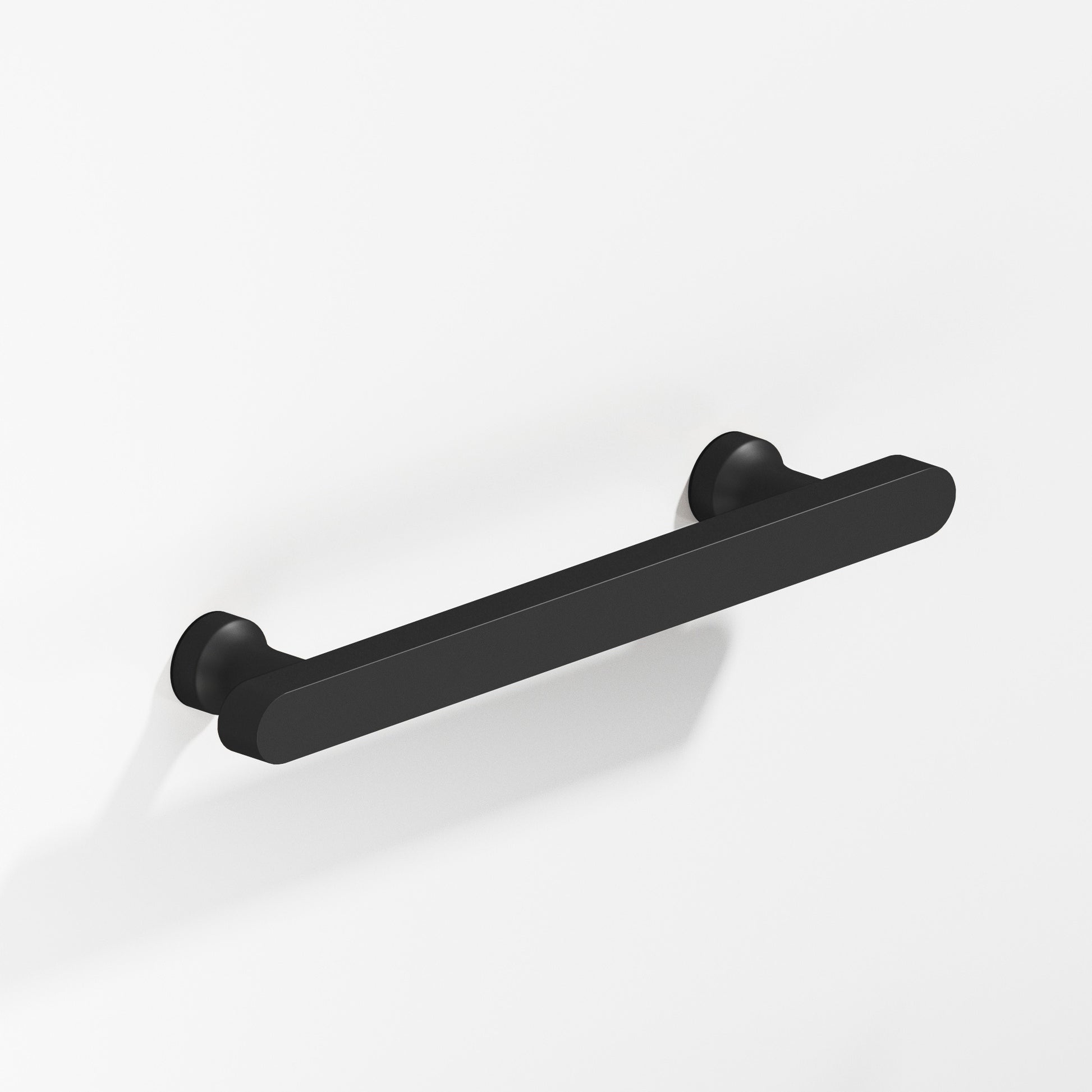 Colonial Bronze Series 612 3" Rectangular Cabinet Pull With Flared Posts And Rounded Ends Matte Satin Black / 3"