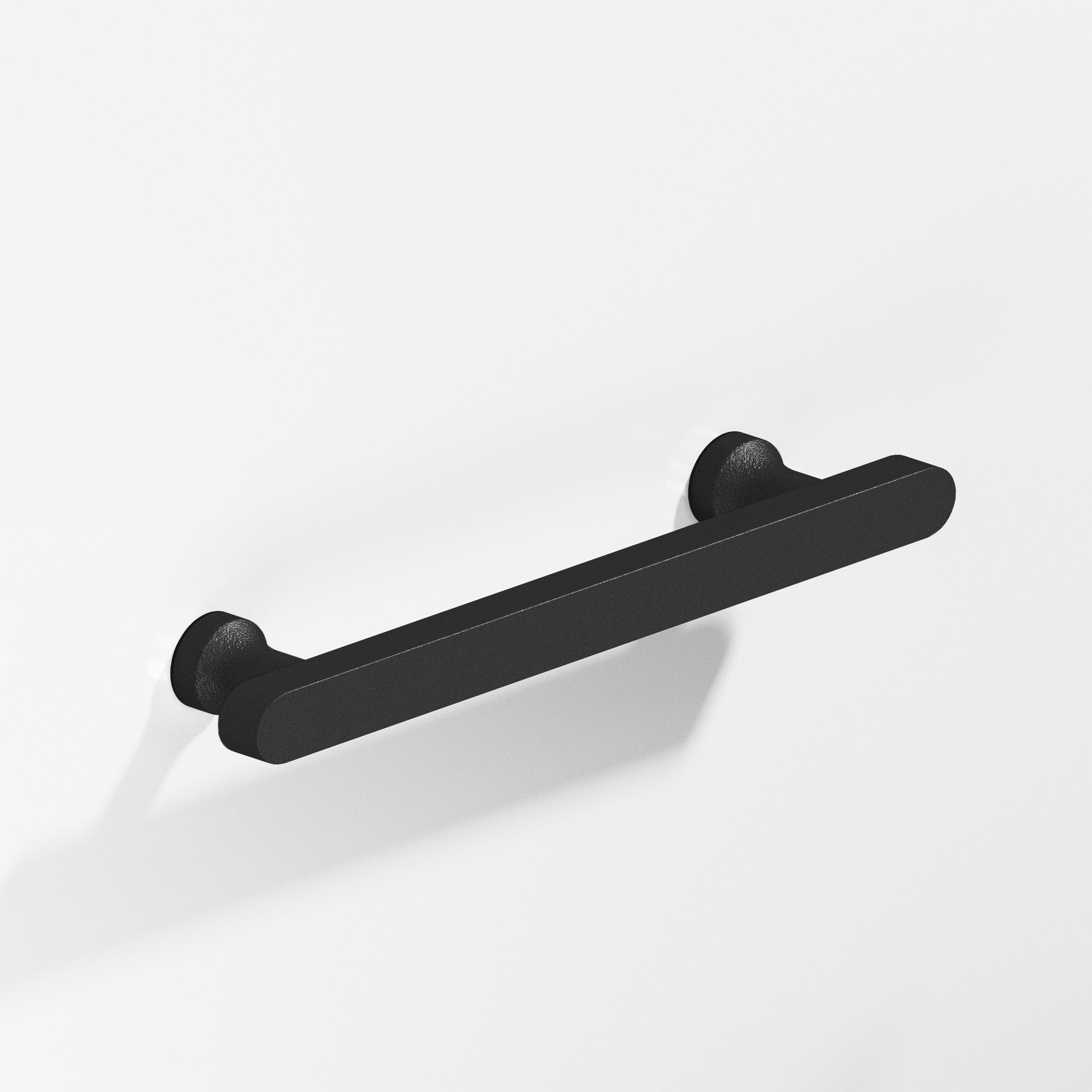 Colonial Bronze Series 612 4" Rectangular Cabinet Pull With Flared Posts And Rounded Ends Frost Black™ / 4"