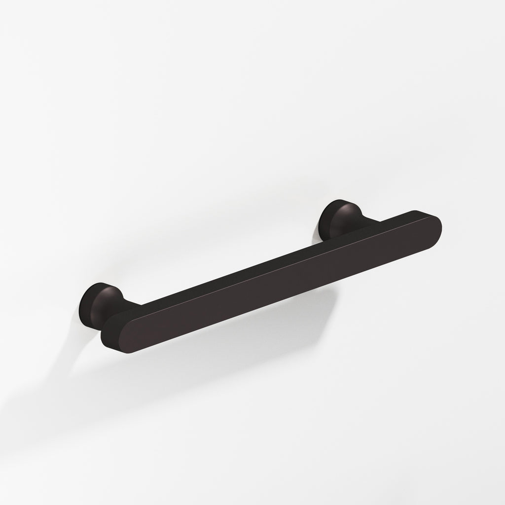 Colonial Bronze Series 612 4" Rectangular Cabinet Pull With Flared Posts And Rounded Ends Matte Dark Statuary Bronze / 4"
