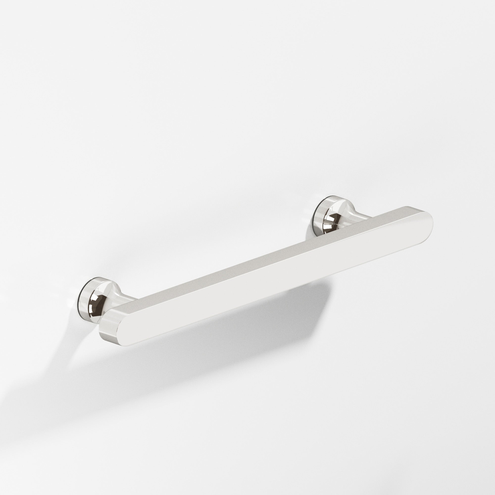 Colonial Bronze Series 612 4" Rectangular Cabinet Pull With Flared Posts And Rounded Ends Polished Nickel / 4"