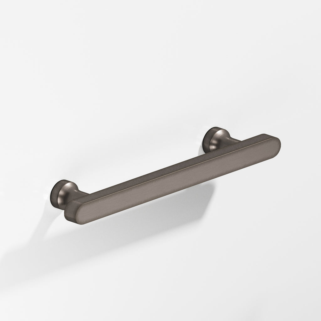 Colonial Bronze Series 612 3" Rectangular Cabinet Pull With Flared Posts And Rounded Ends Pewter / 3"
