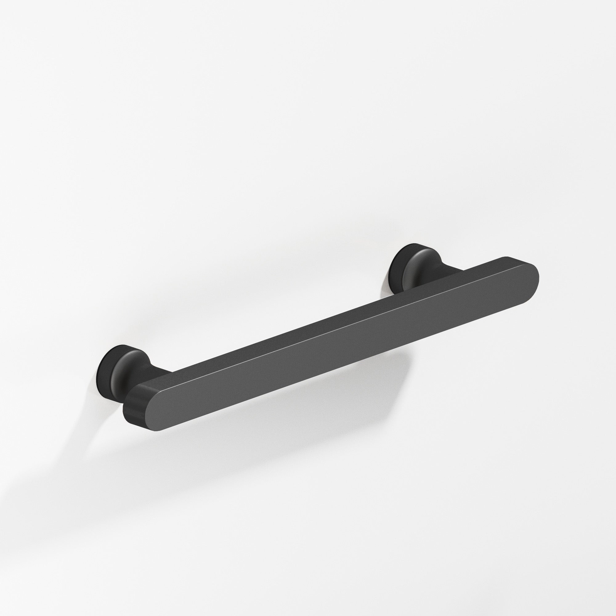 Colonial Bronze Series 612 4" Rectangular Cabinet Pull With Flared Posts And Rounded Ends Matte Graphite / 4"