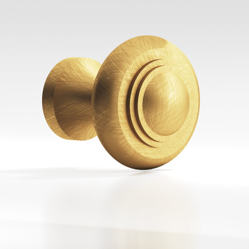 Colonial Bronze Series 676 1.5" Round Stepped Cabinet Knob Back-To-Back Shower Kit Weathered Brass / 1.5"