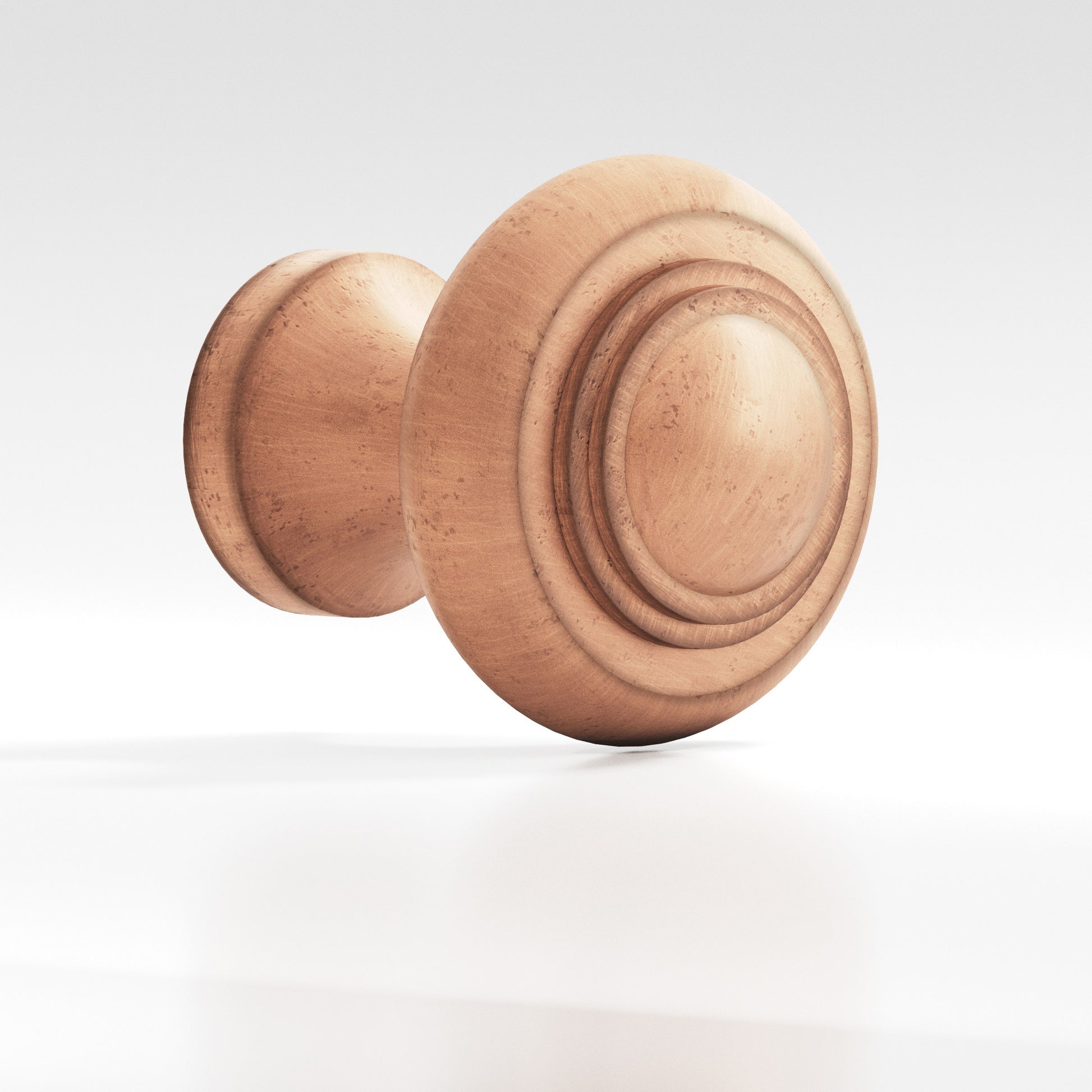 Colonial Bronze Series 674 1.1875" Round Stepped Cabinet Knob Back-To-Back Shower Kit Distressed Antique Copper / 1.1875"