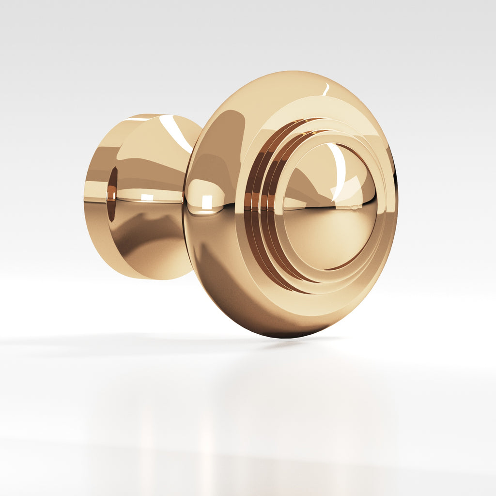 Colonial Bronze Series 676 1.5" Round Stepped Cabinet Knob Back-To-Back Shower Kit Polished Bronze / 1.5"