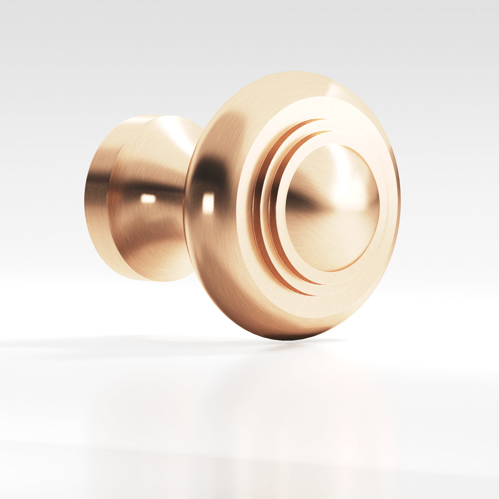 Colonial Bronze Series 676 1.5" Round Stepped Cabinet Knob Back-To-Back Shower Kit Satin Bronze / 1.5"