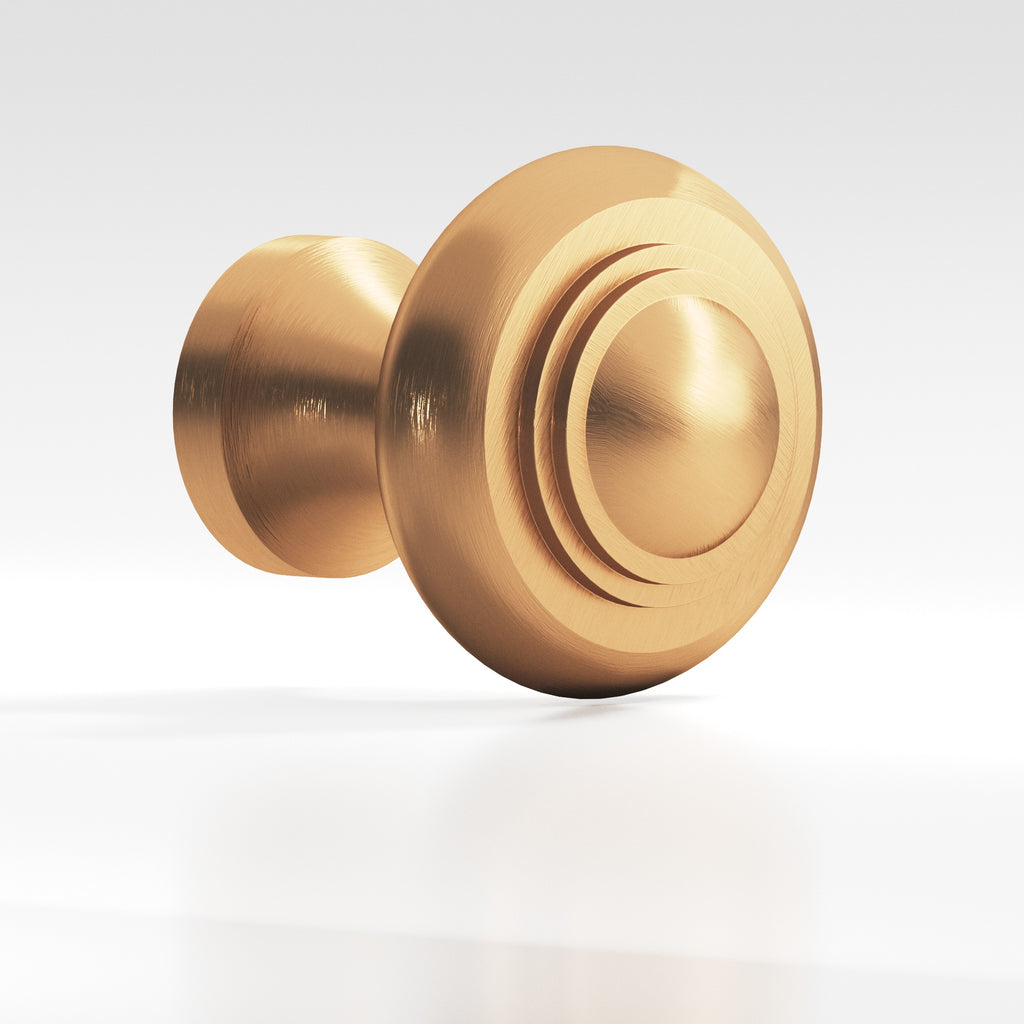 Colonial Bronze Series 675 1.375" Round Stepped Cabinet Knob Back-To-Back Shower Kit Matte Satin Bronze / 1.375"