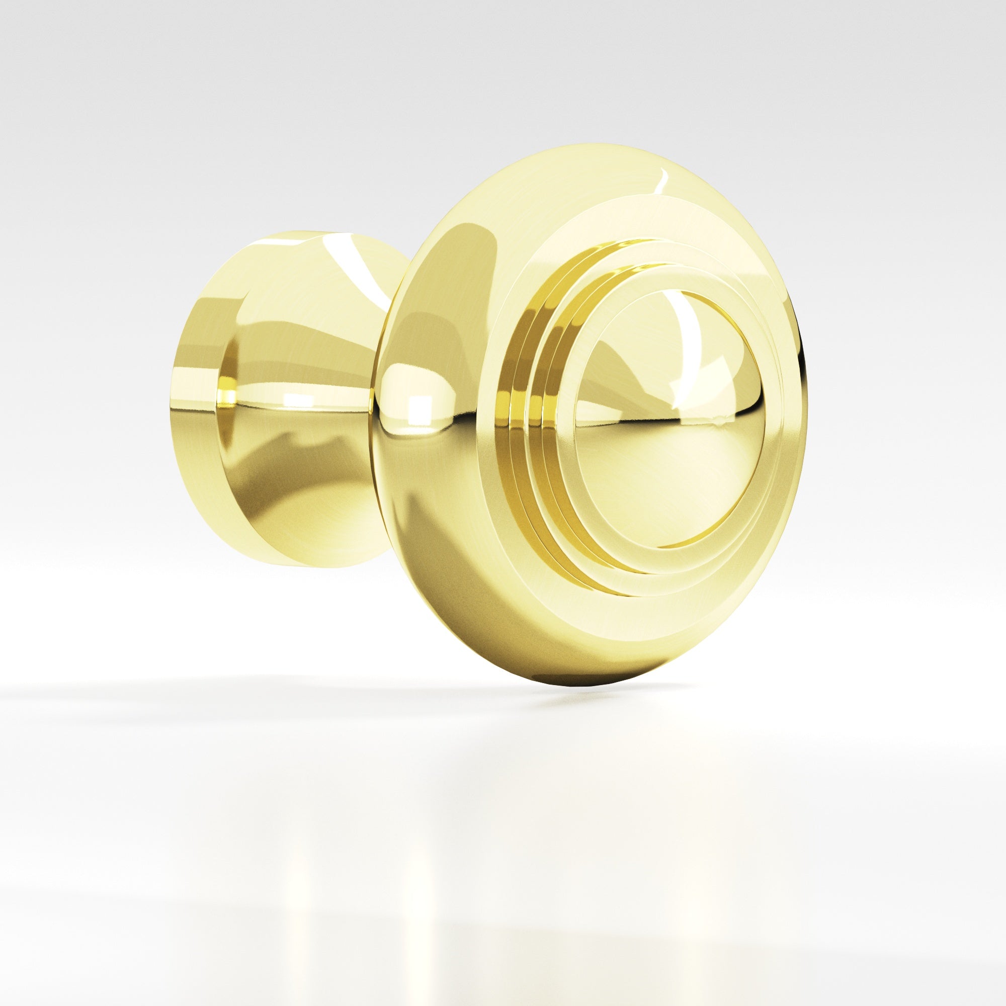 Colonial Bronze Series 676 1.5" Round Stepped Cabinet Knob Back-To-Back Shower Kit Unlacquered Polished Brass / 1.5"