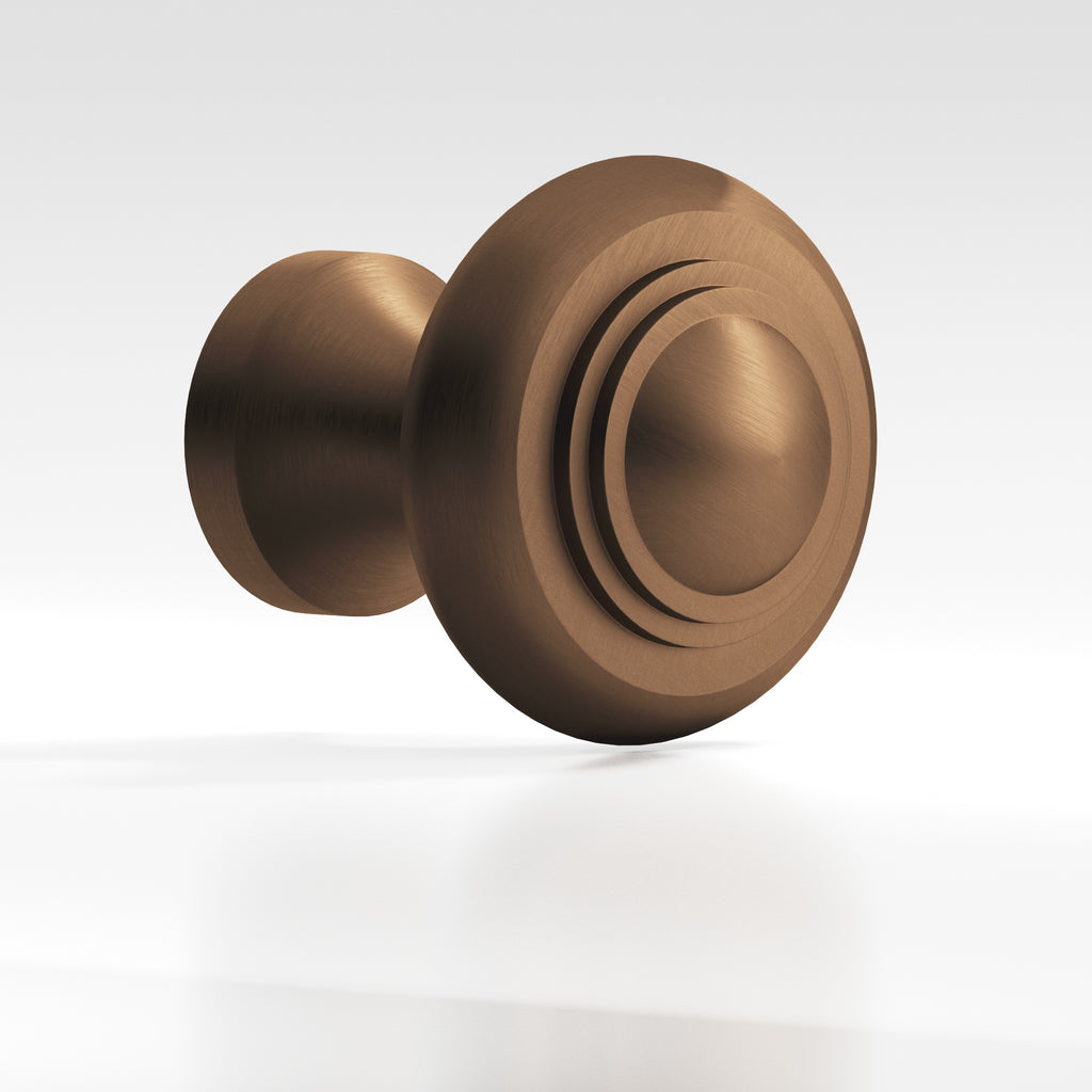 Colonial Bronze Series 676 1.5" Round Stepped Cabinet Knob Back-To-Back Shower Kit Matte Oil Rubbed Bronze / 1.5"