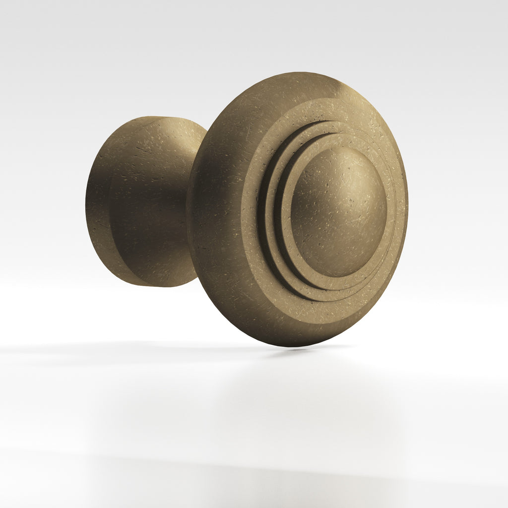 Colonial Bronze Series 676 1.5" Round Stepped Cabinet Knob Back-To-Back Shower Kit Distressed Oil Rubbed Bronze / 1.5"